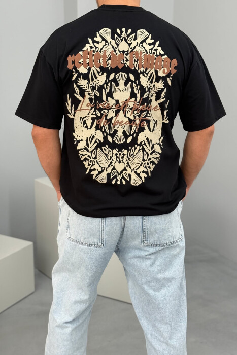 WRITTINGS BACK IMAGE MEN T-SHIRT BLACK/ E ZEZE - 3