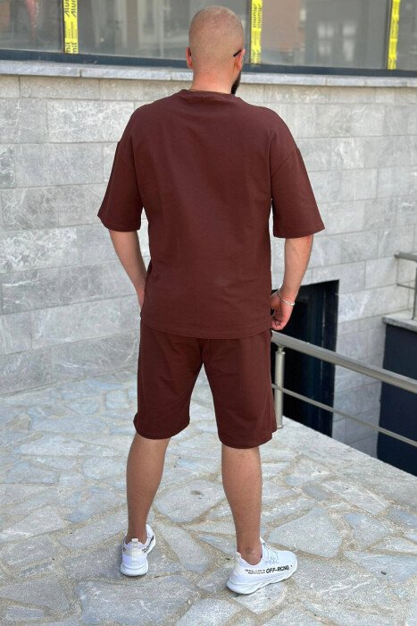 WRITTINGS COTTON MEN SWEATSUIT SET BROWN/KAFE - 4