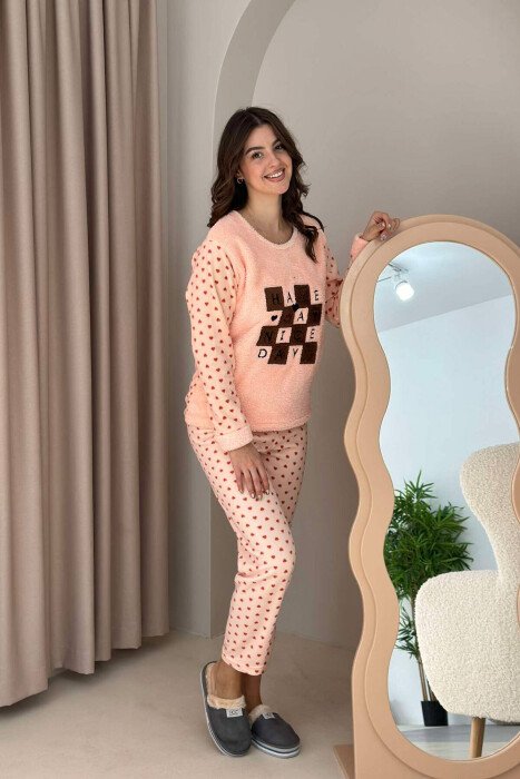 WRITTINGS DIFFERENT COLORS WOMAN PYJAMAS POWDER/PUDER - KLAUDIO FASHION