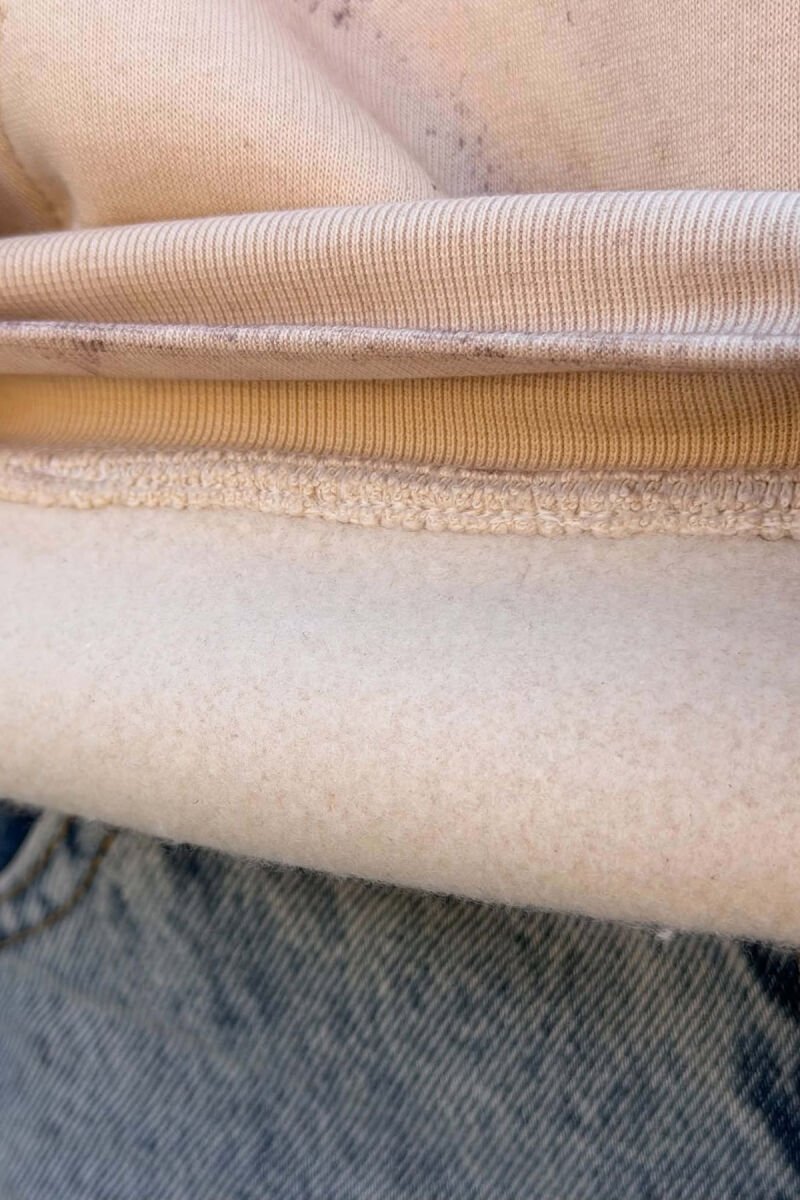 WRITTINGS FLUFFY MEN HOODIE BEIGE/BEZHE - 4