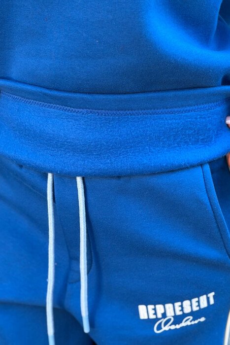 WRITTINGS FLUFFY SWEATSHIRT + SWEATPANTS WOMAN SET BLUE/BLU - 4