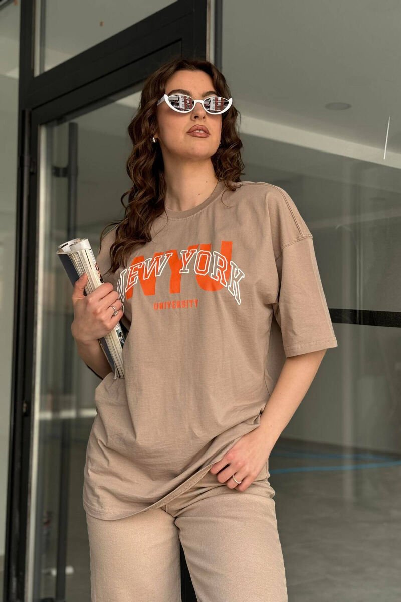 WRITTINGS NEW YORK WOMAN T-SHIRT BEIGE/BEZHE - 3