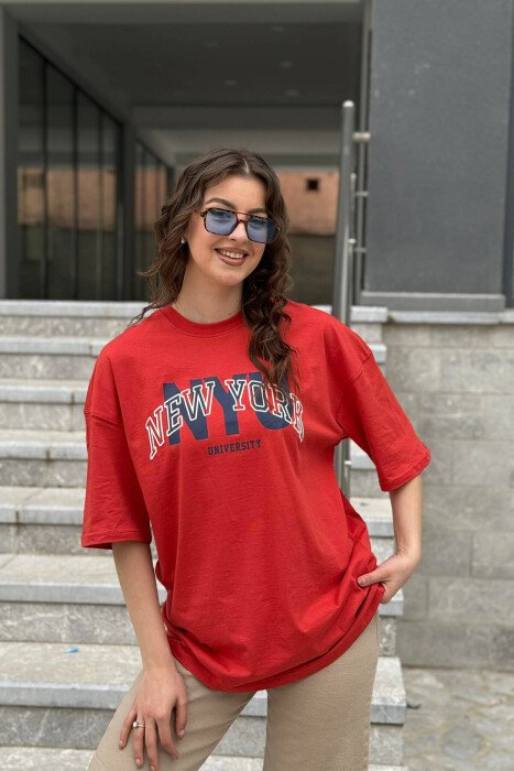 WRITTINGS NEW YORK WOMAN T-SHIRT ORANGE/PORTOKALLI - 2