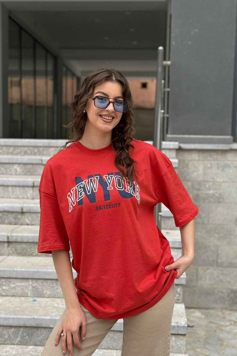 WRITTINGS NEW YORK WOMAN T-SHIRT ORANGE/PORTOKALLI - 2
