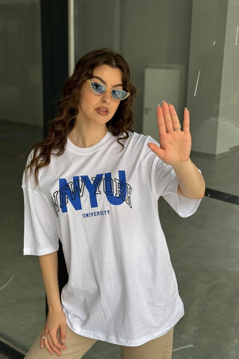 WRITTINGS NEW YORK WOMAN T-SHIRT WHITE-E BARDHE - 1