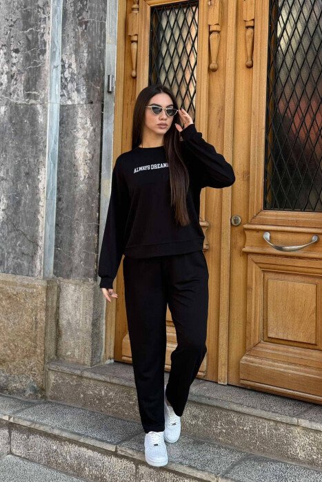 WRITTINGS STRIPED WOMEN SET BLACK/ E ZEZE - 1