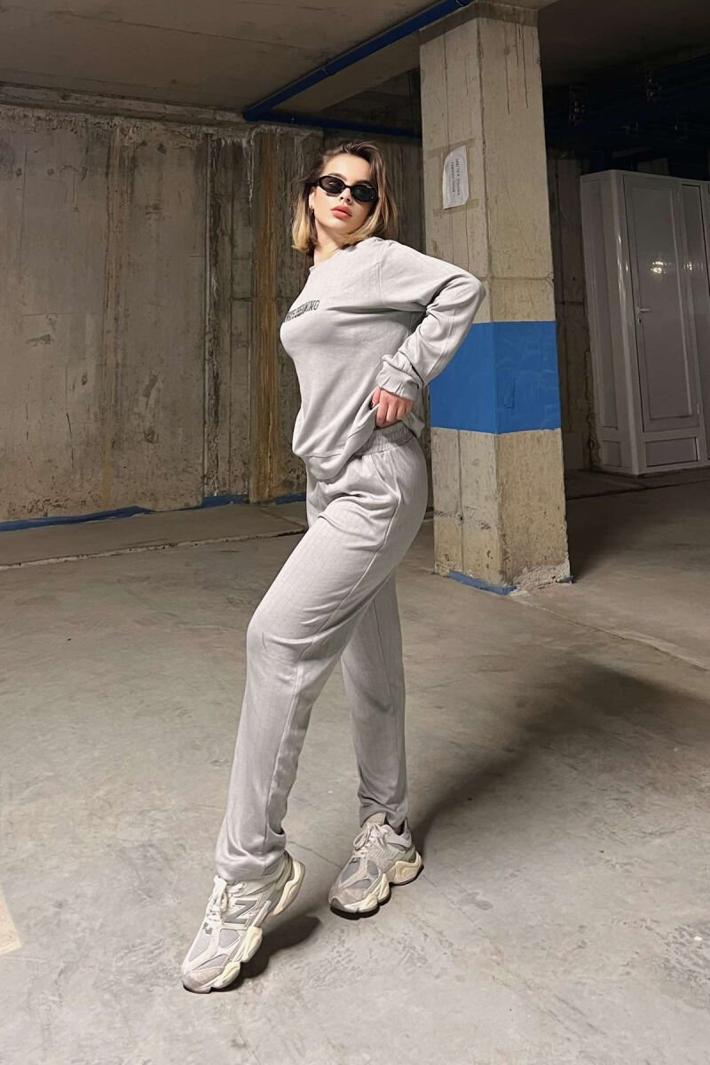WRITTINGS STRIPED WOMEN SET GREY/GRI - 2