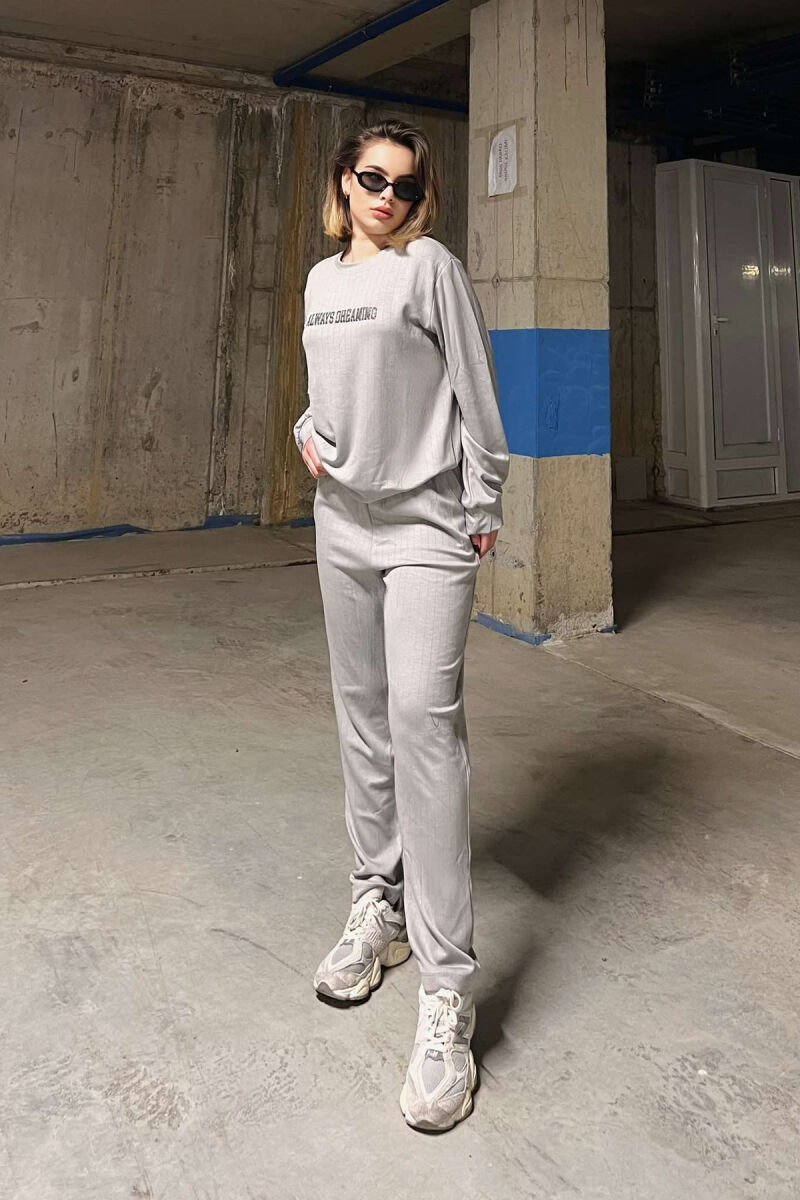 WRITTINGS STRIPED WOMEN SET GREY/GRI - 3
