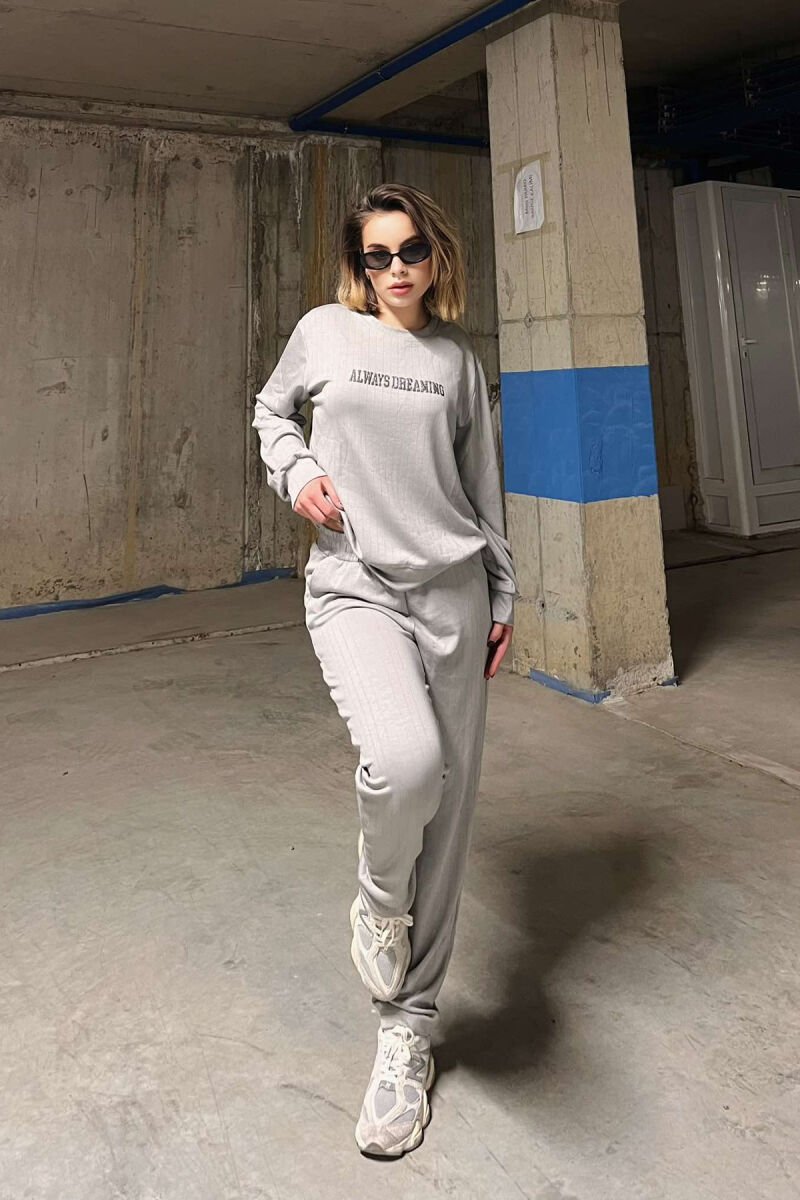 WRITTINGS STRIPED WOMEN SET GREY/GRI - 5