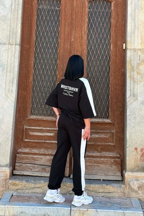 WRITTINGS T-SHIRT + JOGGERS WOMEN SET BLACK/ E ZEZE - 2