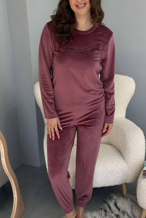 ONE COLOR WRITTINGS WOMEN PYJAMAS VINEGAR/UTHULL - 5