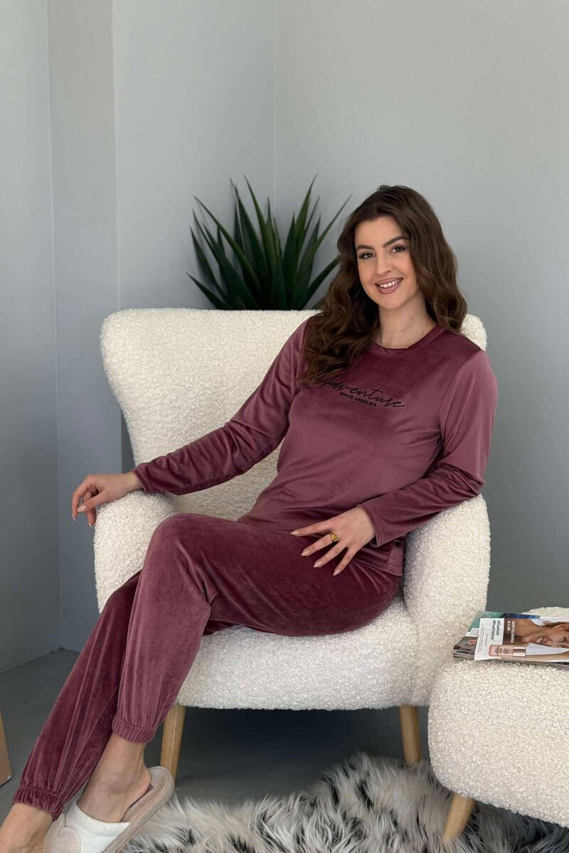 ONE COLOR WRITTINGS WOMEN PYJAMAS VINEGAR/UTHULL - 3