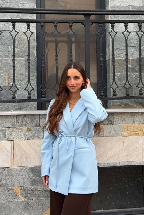 XHAKETE NJE NGJYRESHE ME LIDHESE NE BEL PER FEMRA NE NGJYRE BABY BLU - 5