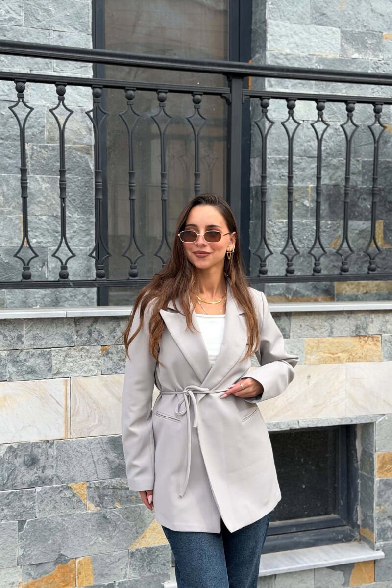 XHAKETE NJE NGJYRESHE ME LIDHESE NE BEL PER FEMRA NE NGJYRE GRI TE ZBARDHUR - 1