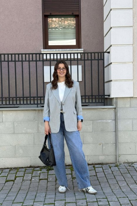 XHAKETE KLASIKE E THJESHTE PER FEMRA NE NGJYRE GRI - 3