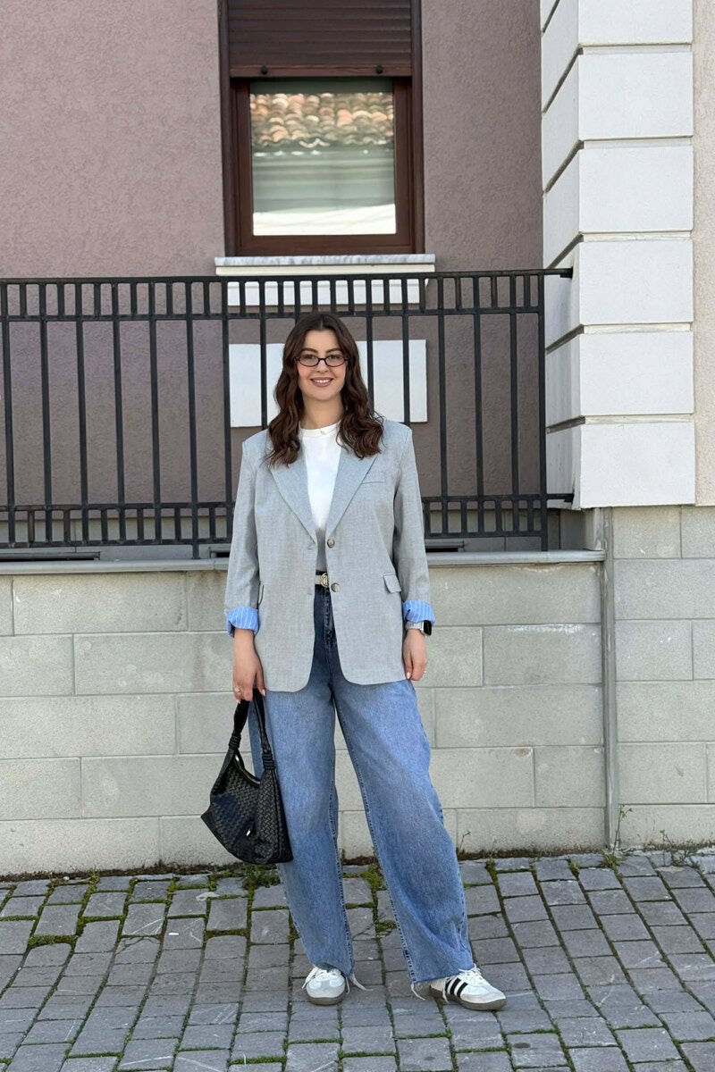 XHAKETE KLASIKE E THJESHTE PER FEMRA NE NGJYRE GRI - 3