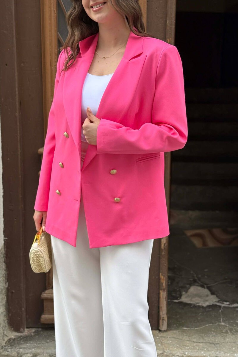 XHAKETE KLASIKE ME BUTONA GOLD PER FEMRA NE NGJYRE ROZE - 3