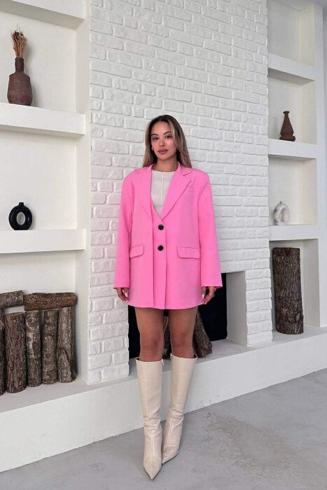 XHAKETE KLASIKE ME BUTONA PER FEMRA NE NGJYRE ROZE - 3