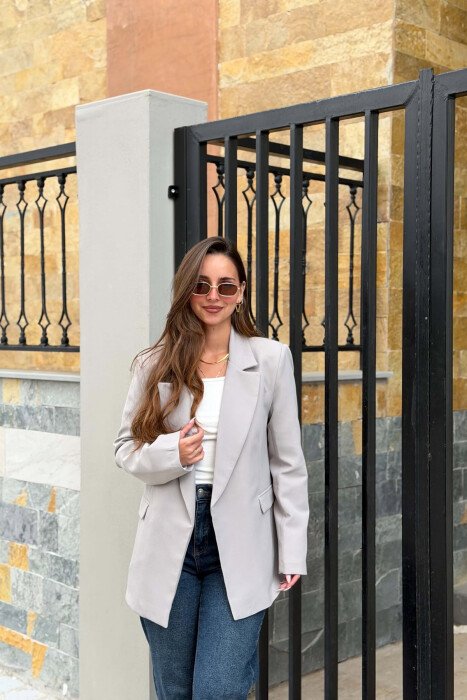 XHAKETE KLASIKE NJE NGJYRESHE PER FEMRA NE NGJYRE GRI - KLAUDIO FASHION