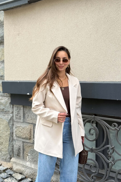 XHAKETE KLASIKE PER FEMRA NE NGJYRE KREM - KLAUDIO FASHION