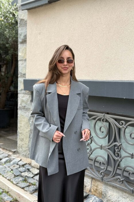 XHAKETE KLASIKE PER FEMRA NE NGJYRE GRI - KLAUDIO FASHION