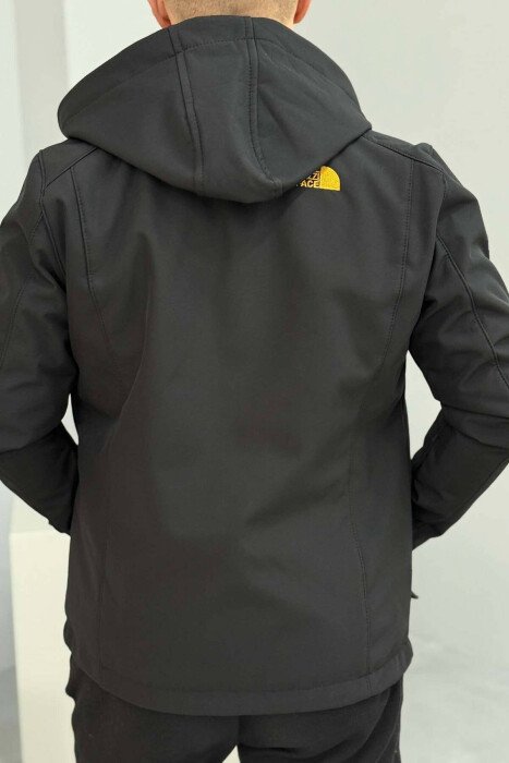 ZIPPERED MEN PUFFER JACKET BLACK/ E ZEZE - 4