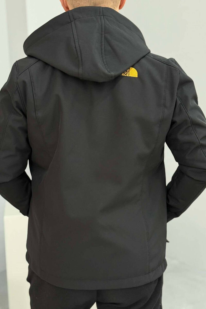 ZIPPERED MEN PUFFER JACKET BLACK/ E ZEZE - 4