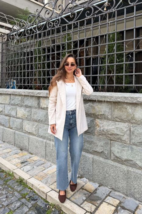 XHAKETE ME LIDHESE PER FEMRA NE NGJYRE KREM - KLAUDIO FASHION