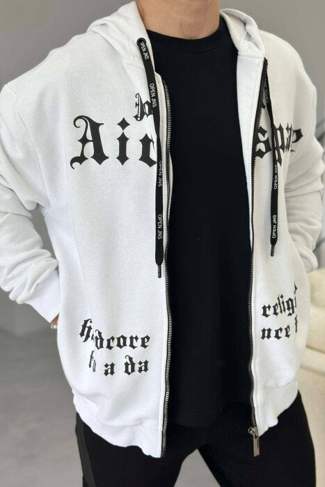 XHAKETË ME ZINXHIR PËR MESHKUJ NË NGJYRËN E BARDHË - KLAUDIO FASHION