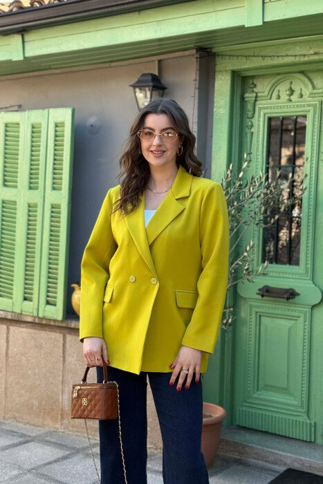 XHAKETE NJE NGJYRESHE KLASIKE PER FEMRA NE NGJYRE PISTAKIO - KLAUDIO FASHION