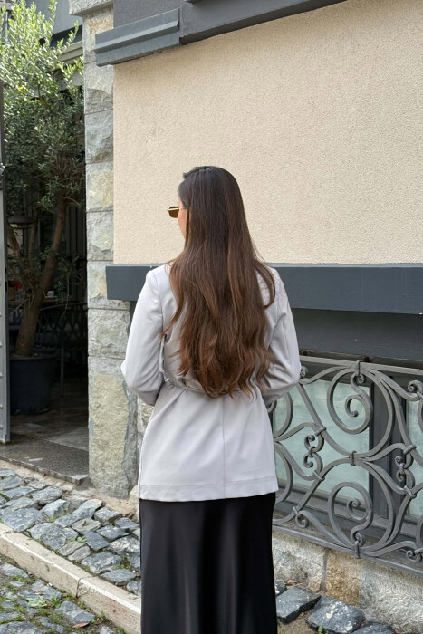 XHAKETE NJE NGJYRESHE ME LIDHESE TEK BELI PER FEMRA NE NGJYRE GRI TE ZBARDHUR - 5
