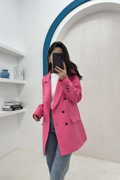 XHAKETË NJË NGJYRËSHE PËR FEMRA NË NGJYRË ROZË - KLAUDIO FASHION