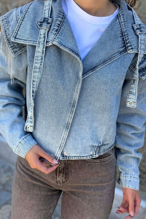XHAKETE XHINS ME DETAJE GURESH PER FEMRA NE NGJYRE BLU TE ZBARDHUR - 2
