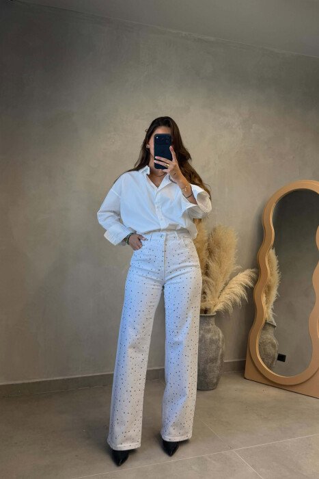 XHINSE ME DETAJE GURESH PER FEMRA NE NGJYRE TE BARDHE - KLAUDIO FASHION