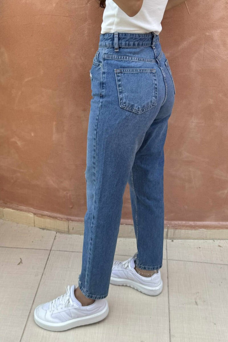 XHINSE TË THJESHTA ME GËRVISHTJE PËR FEMRA NË NGJYRËN BLU - 4