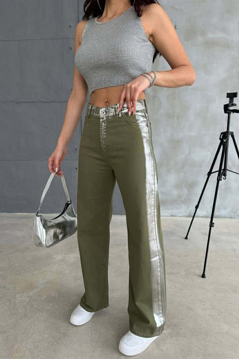 XHINSE NJE NGJYRESHE ME DETAJE SILVER PER FEMRA NE NGJYRE JESHILE - 6