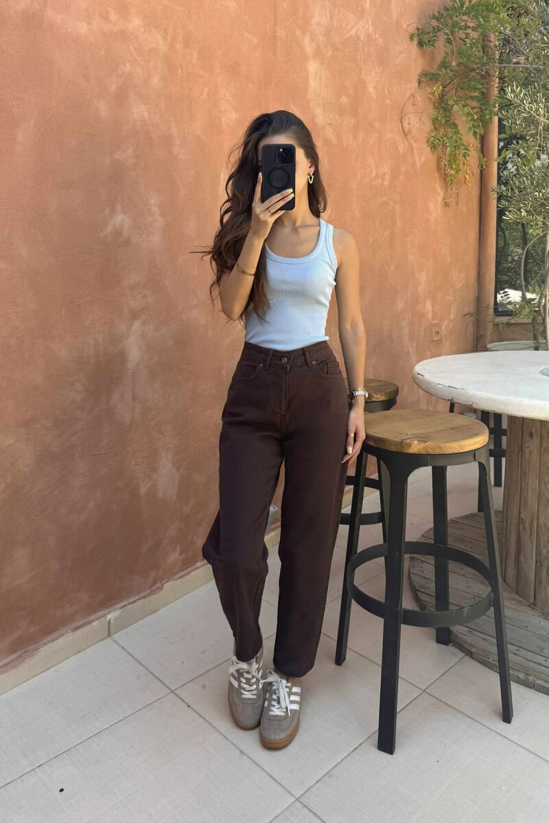 XHINSE NJË NGJYRËSHE TË THJESHTA PËR FEMRA NË NGJYRËN KAFE E ERRËT - 1