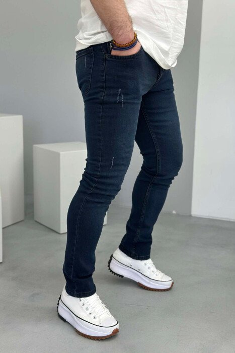 XHINSE NJË NGJYRËSHE TË THJESHTA PËR MESHKUJ NË NGJYRËN BLU E ERRËT - 3