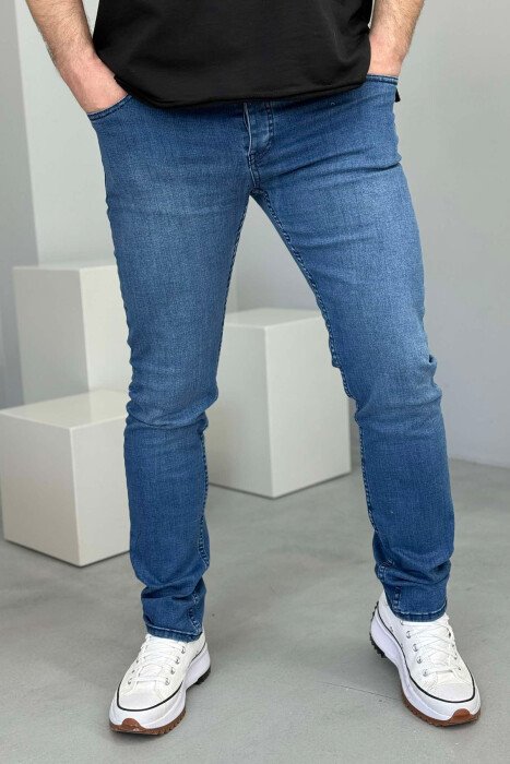 XHINSE NJË NGJYRËSHE TË THJESHTA PËR MESHKUJ NË NGJYRËN BLU - 1