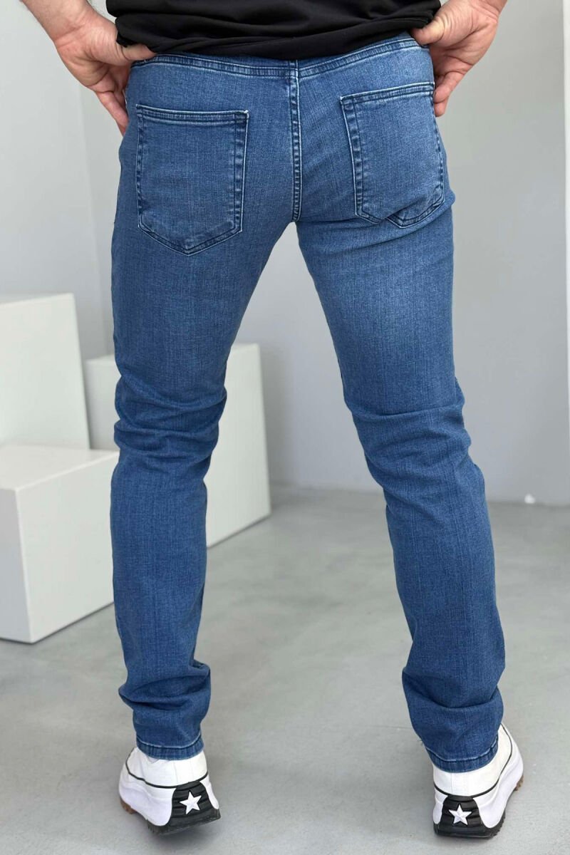 XHINSE NJË NGJYRËSHE TË THJESHTA PËR MESHKUJ NË NGJYRËN BLU - 3