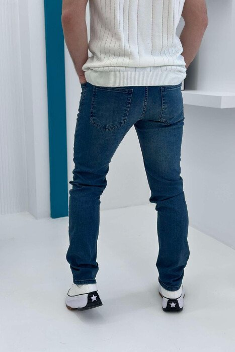 XHINSE NJË NGJYRËSHE TË THJESHTA PËR MESHKUJ NË NGJYRËN BLU - 4