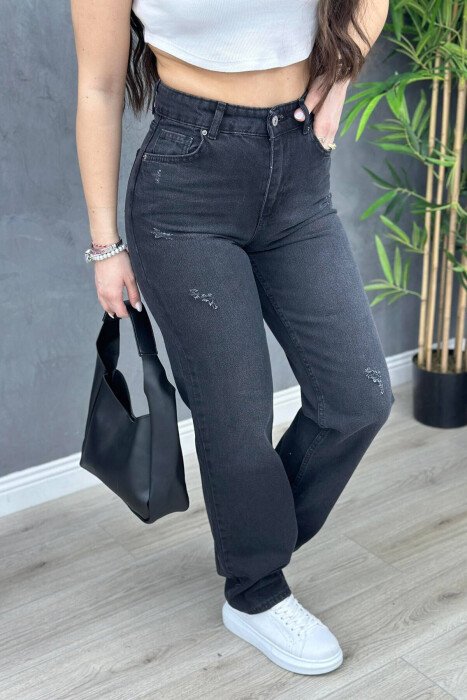 XHINSE PËR FEMRA ME BEL TË LARTË NË NGJYRË GRI E ERRËT - KLAUDIO FASHION
