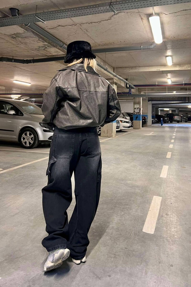 XHINSE PËR FEMRA ME DETAJIN E RRIPAVE NË NGJYRËN GRI E ERRËT - 8