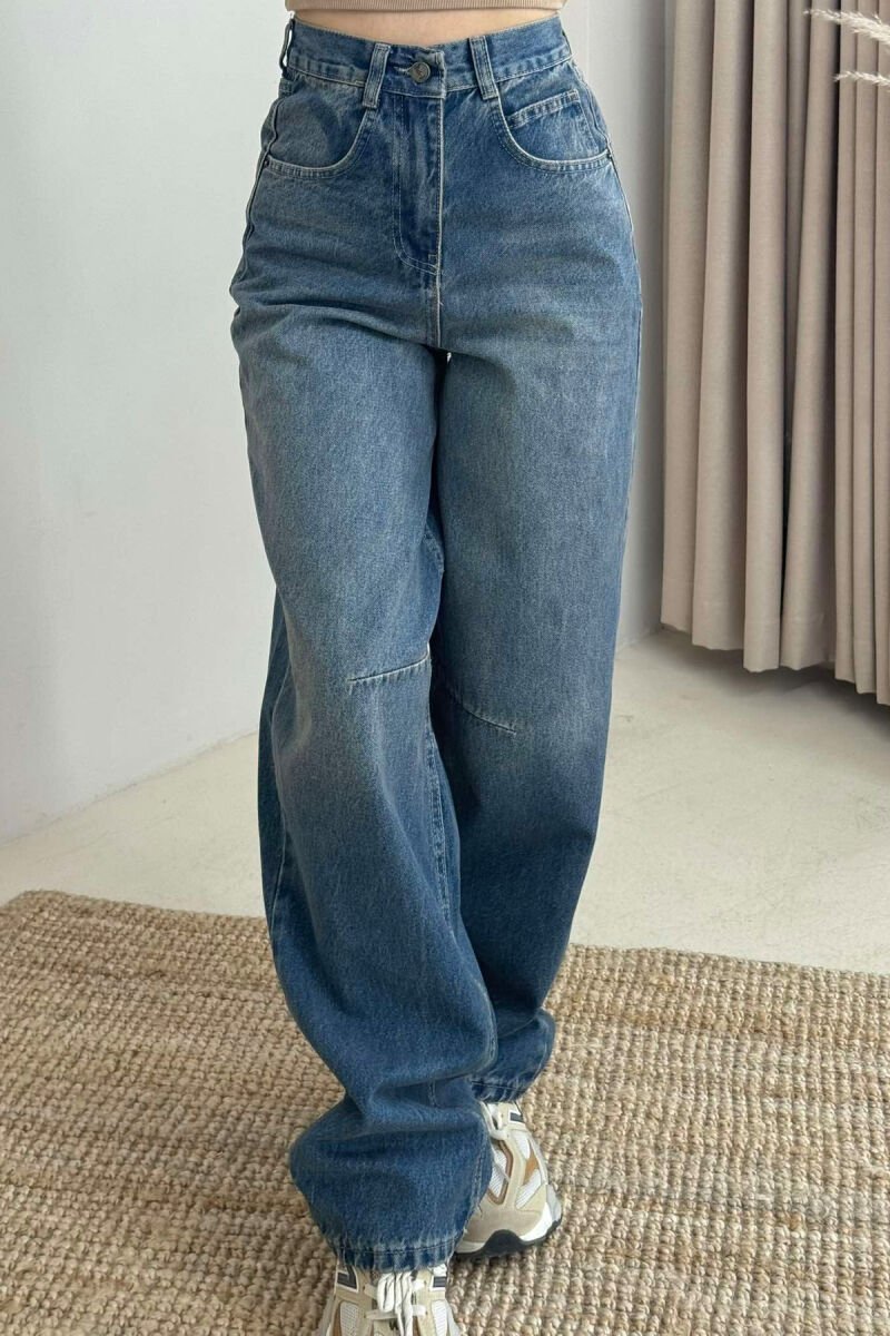 XHINSE PËR FEMRA STIL BOYFRIEND NË NGJYRË BLU E ERRËT - 4