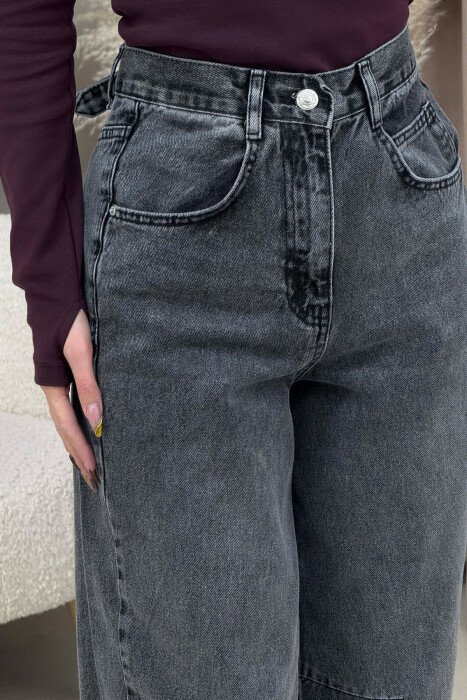 XHINSE TË GJERA ME RRIP PËR FEMRA NË NGJYRE GRI - 4