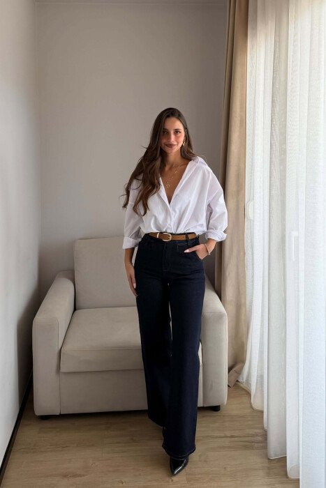 XHINSE TE GJERA NJE NGJYRESHE ME DETAJINE E RRIPIT PER FEMRA NE NGJYRE BLU TE ERRET - KLAUDIO FASHION