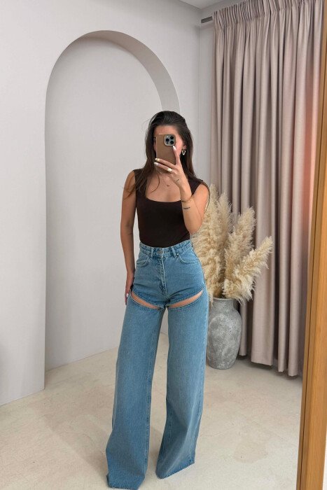 XHINSE TE GJERA NJE NGJYRESHE PER FEMRA NE NGJYRE BLU TE ZBARDHUR - KLAUDIO FASHION
