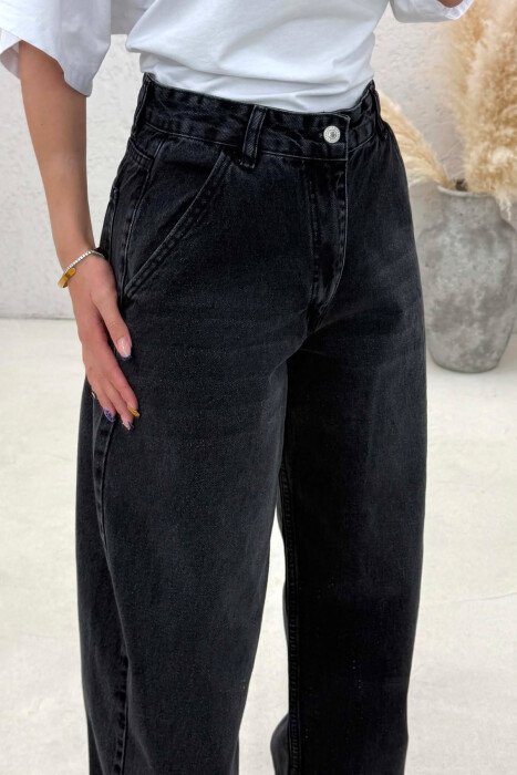 WIDE LEG WOMEN JEANS DARK GREY/GEE - 3