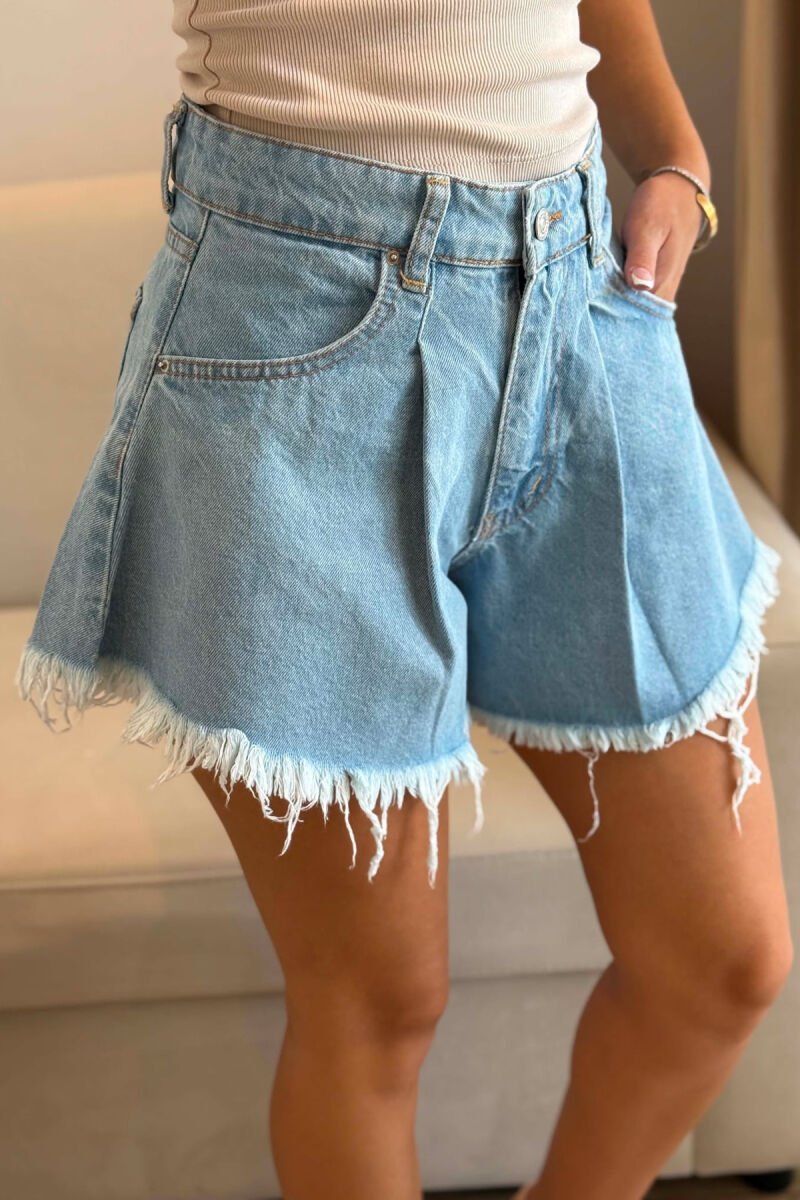 XHINSE TE SHKURTRA BAGGY PER FEMRA NE NGJYRE BABY BLUE - 4