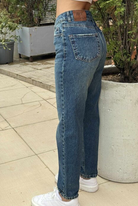 XHINSE TË THJESHTA NJËNGJYRËSHE PËR FEMRA NË NGJYRËN BLU TË ERRËT - 4